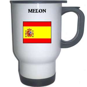  Spain (Espana)   MELON White Stainless Steel Mug 