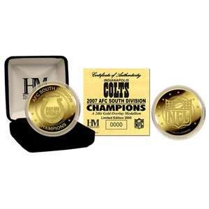 Indianapolis Colts 24Kt Gold Afc South Division Champions Coin:  