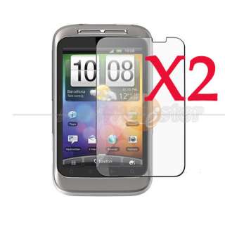 New 2X LCD Clear Guard Screen Protector Film Cover For HTC Wildfire S 