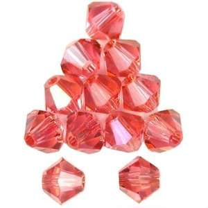  12 Rose Champagne Bicone Swarovski Crystal Beads 4mm: Home 
