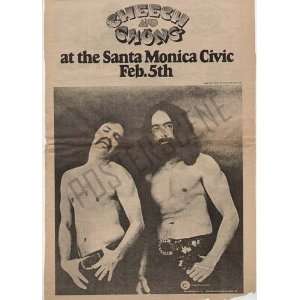  Cheech & Chong Santa Monica Concert Ad 1972: Home 