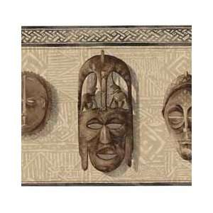 African Masks Wallpaper Border