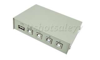 4Port USB 2.0 PC Scanner Printer Sharing Switch Box New  