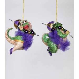 Katherines collection Bourbon street Fat Tuesday gator with umbrella 