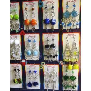    12 Pairs Murano Glass Earrings From Peru Musical Instruments
