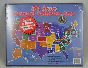 50 State Quarters Collectors Map   NEW  