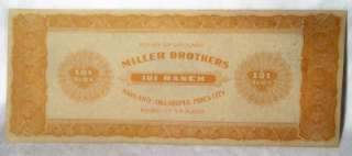101 RANCH MILLER BROTHERS 10 BUCKS PAPER BILL SCRIP 1924 WILD WEST 