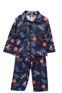 Toddler Boys 2 pc blue flannel pajamas set (3T)  