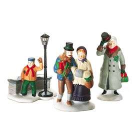   56 Dickens A Christmas Carol Morning Set 3 55883 and Park Bench 52302