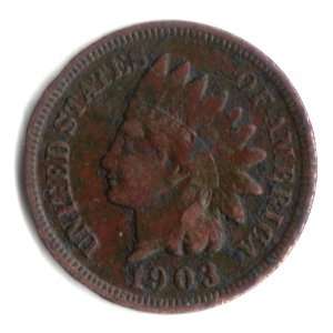  1903 U.S. Indian Head Cent / Penny Coin 