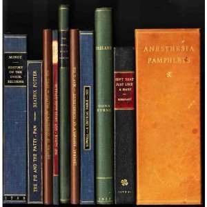  BOOK SLIPCASES, MANY WITH INSERTS, LEATHER LABELS, ETC. Anesthesia 