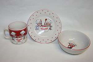 The Campbell Kids, Campbell Soup Coffee Mug, Bowl & Plate, 3 Piece Set 