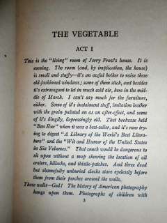 1923 THE VEGETABLE F.SCOTT FITZGERALD 1ST EDITION 1ST ISSUE LTHR GREAT 
