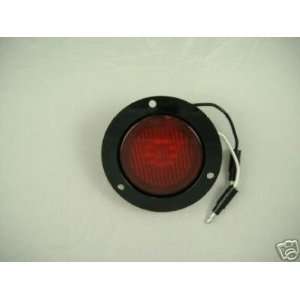  Red 9 LED 2.5 Round Truck RV Trailer Side Marker Clearance Light 