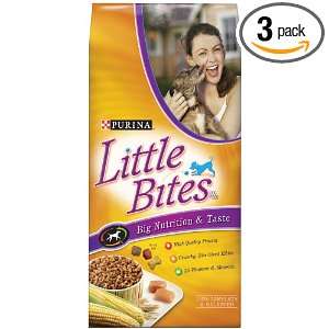 Little Bites Dog Food Indoor, 4 Pound (Pack of 3)  Grocery 