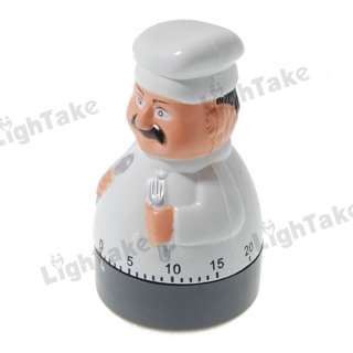 Chef Style Mechanical Kitchen Cooking Timer White (60 Minute)  