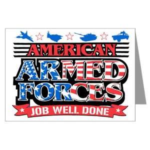   Card American Armed Forces Army Navy Air Force Military Job Well Done