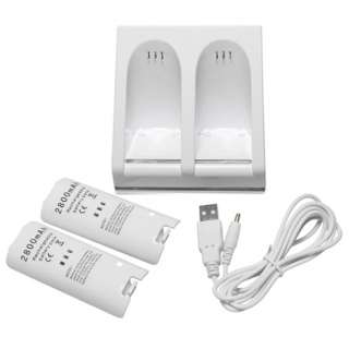 Remote Controller Charger + 2 Battery Packs to Wii Game  