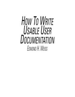 how to write usable user edmond weiss paperback $ 33
