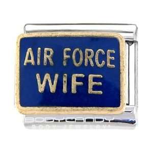  Blue Air Force Wife Italian Charm: Jewelry