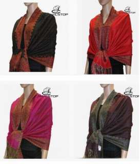 Solid Pashmina Silk Cashmere Shawl Scarf 30 colors  