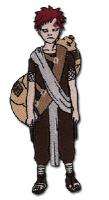 Naruto Gaara in Human Form Figure Embroidered 4 Patch  