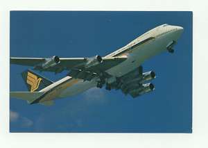 BOEING 747 AIRLINE ISSUE POSTCARD SINGAPORE AIRLINES #5  