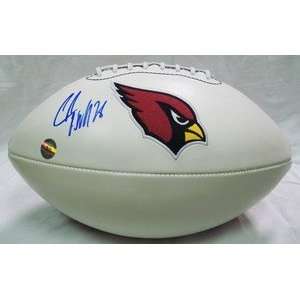  Chris Beanie Wells Autographed Arizona Cardinals Team Logo 