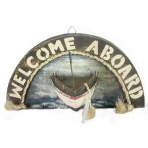  Wood Welcome Aboard Arch Wall Decor Boat 3D Hanging 