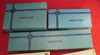 Vintage Fancy Hamilton Wristwatch 11 PIeces Celluloid Boxes Lot Group 