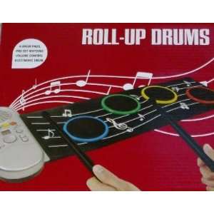   Roll Up Drums Electronic Musical Instrument 4 Drum Pads Toys & Games