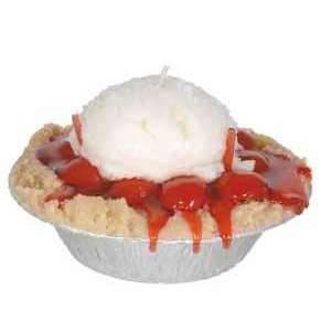  5 Inch Cherry Alamode Pie Candle