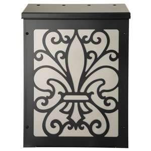   de Lis Vertical Wall Mount Mailbox in Black and: Home Improvement