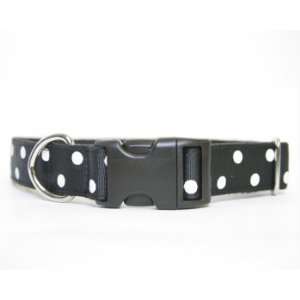  Black Betsy Dot Dog Collar (Size Sm 24 28): Kitchen 