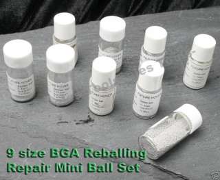 size BGA solder balls reballing reflow repair XBOX  