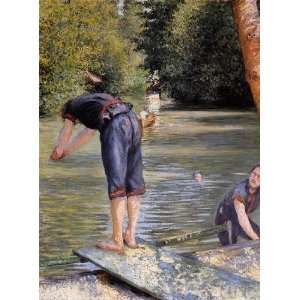 FRAMED oil paintings   Gustave Caillebotte   24 x 32 inches   bathers