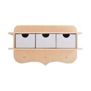  Beyond The Page MDF 3 Peg Shelf With 3 Chipboard Drawers 