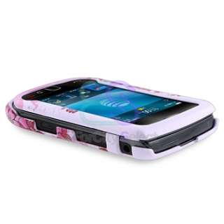 Pink White Flower Hard Case For Blackberry Torch 9800  