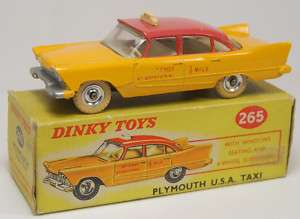 DINKY #265 PLYMOUTH U.S.A. TAXI   EXC/BOX  