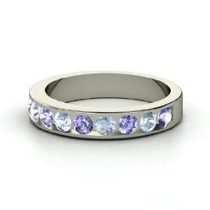  Decade Band, Sterling Silver Ring with Tanzanite 