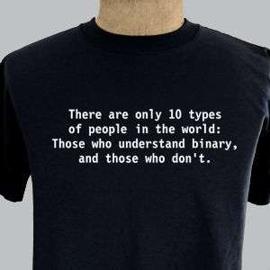 BINARY PEOPLE Funny Computer code GEEK T Shirt  