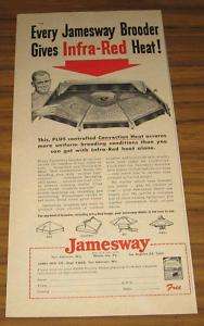 1952 AD~JAMESWAY BROODER~CHICKS~INFRA RED HEAT  