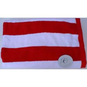  Charisma Resort Towel 35 x 70 Red & White Striped Color 
