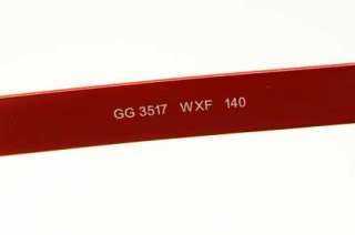 GUCCI GG 3517 WFX S.53 RX GLASSES WHITE RED GREEN PLASTIC EYEGLASSES 