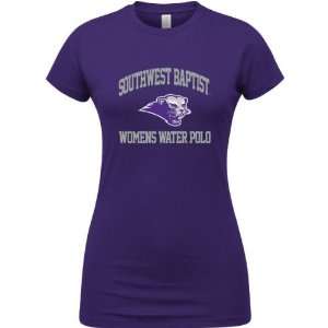  Baptist Bearcats Purple Womens Womens Water Polo Arch T Shirt