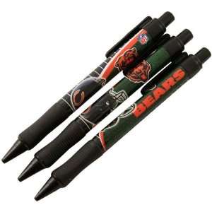  NFL Chicago Bears 3 Pack Sof Grip Pens: Sports & Outdoors