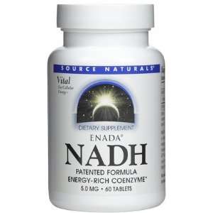  Source Naturals Energy Rich Coenzyme ENADA NADH 60 tabs, 5 