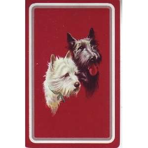  Single Westie Scottie Dog Vintage Swap Playing Card 