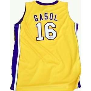  Pou Gasol Autographed / Signed Lakers Swingman Jersey 