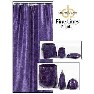  Fine Lines Purple Wastebasket: Home & Kitchen